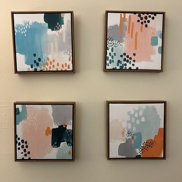 Cost Plus World Market Art World Market Wood Framed Canvas Abstract